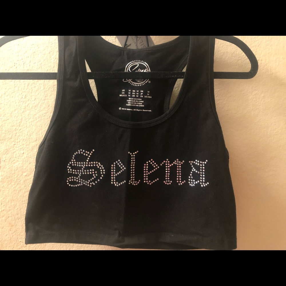 Selena embroidered crop top Medium